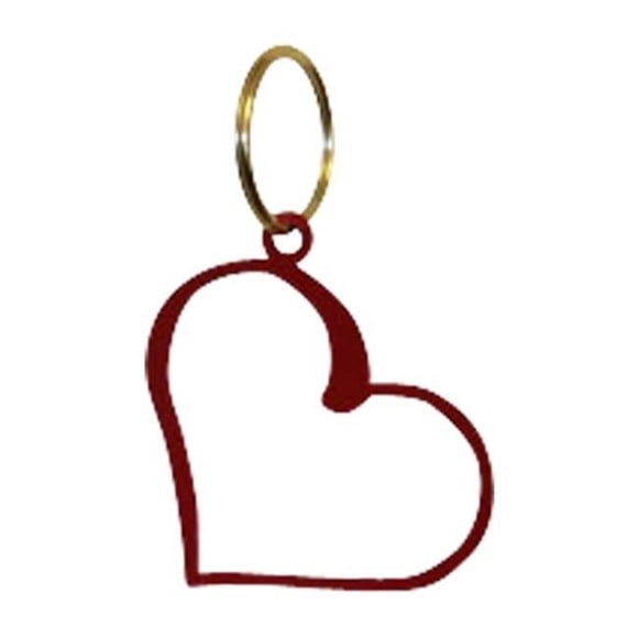 Village Wrought Iron KC-51R Heart Key Chain - Red