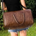 thumbnail image 3 of POINTERTECK Weekender Overnight Bag Waterproof Travel Duffel Bag Leather Carry On Bag Blue, 3 of 6