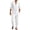 White, variant on hotojiny Men's 2 Pieces Linen Set Lightweight Henley Shirt Long Sleeve Top and Casual Beach Pants Summer Yoga Outfits(White,X-Large)