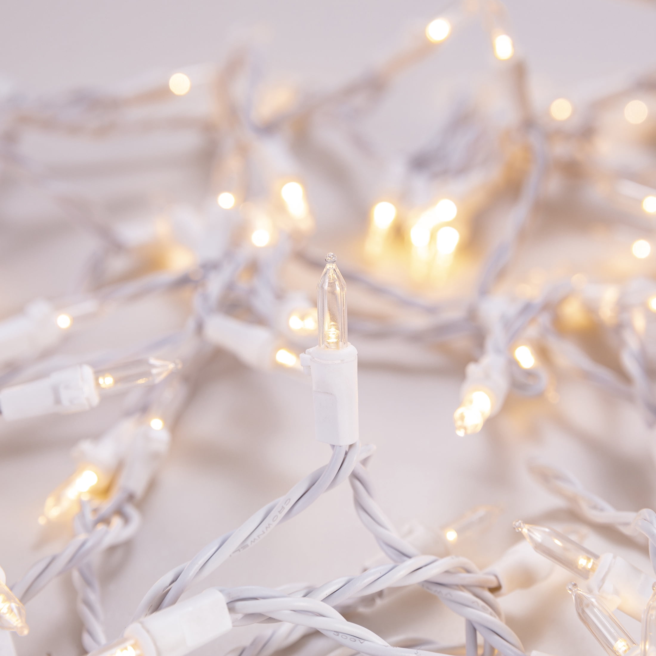 Indoor/Outdoor 300-Count LED Mini Christmas String Lights, Warm White, 62.3', by Holiday Time