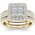 thumbnail image 2 of AKYUSGFL Fashion Rings for Women Synthetic Diamond Studded Zirconia Inlaid Rings Wedding Engagement Rings Jewelry Accessory Gifts, 2 of 5