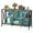 Oak + Led Light, variant on Horizontal Bookshelf,Industrial Modern 5 Cube Low Wide Cubby Bookcase,Long Wood and Metal Storage Organizer Open Shelf, Short Book Shelf Bedroom Storage for Home Office Living Room(Rustic Oak,5 Cube)