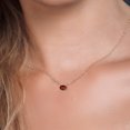 thumbnail image 3 of Gem Stone King 14K Yellow Gold Red Garnet Necklace for Women | 2.13 Cttw | Gemstone January Birthstone | Oval 9X7MM | With 18 inch Chain, 3 of 6
