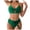 Green, variant on Womens Bikini Sets Color Block Swimsuits Supportive Wide Strap Two Piece Bathing Suit(White,M)