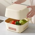 thumbnail image 4 of WZXPWT Kitchen Organizer Basket, Food Safe Plastic Drainer, Space Saving Storage Container for Vegetables, Multi-Purpose Easy Clean Drain Tray, 4 of 6
