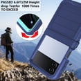 thumbnail image 4 of Asuwish Compatible with Samsung Galaxy Z Flip 4 5G 2022 Phone Case Hybrid Rugged Shockproof Hard Protective Drop Proof Full Body Heavy Duty Mobile Cell Cover for ZFlip4 Z4 Flip4 4Z Women Men Blue, 4 of 7