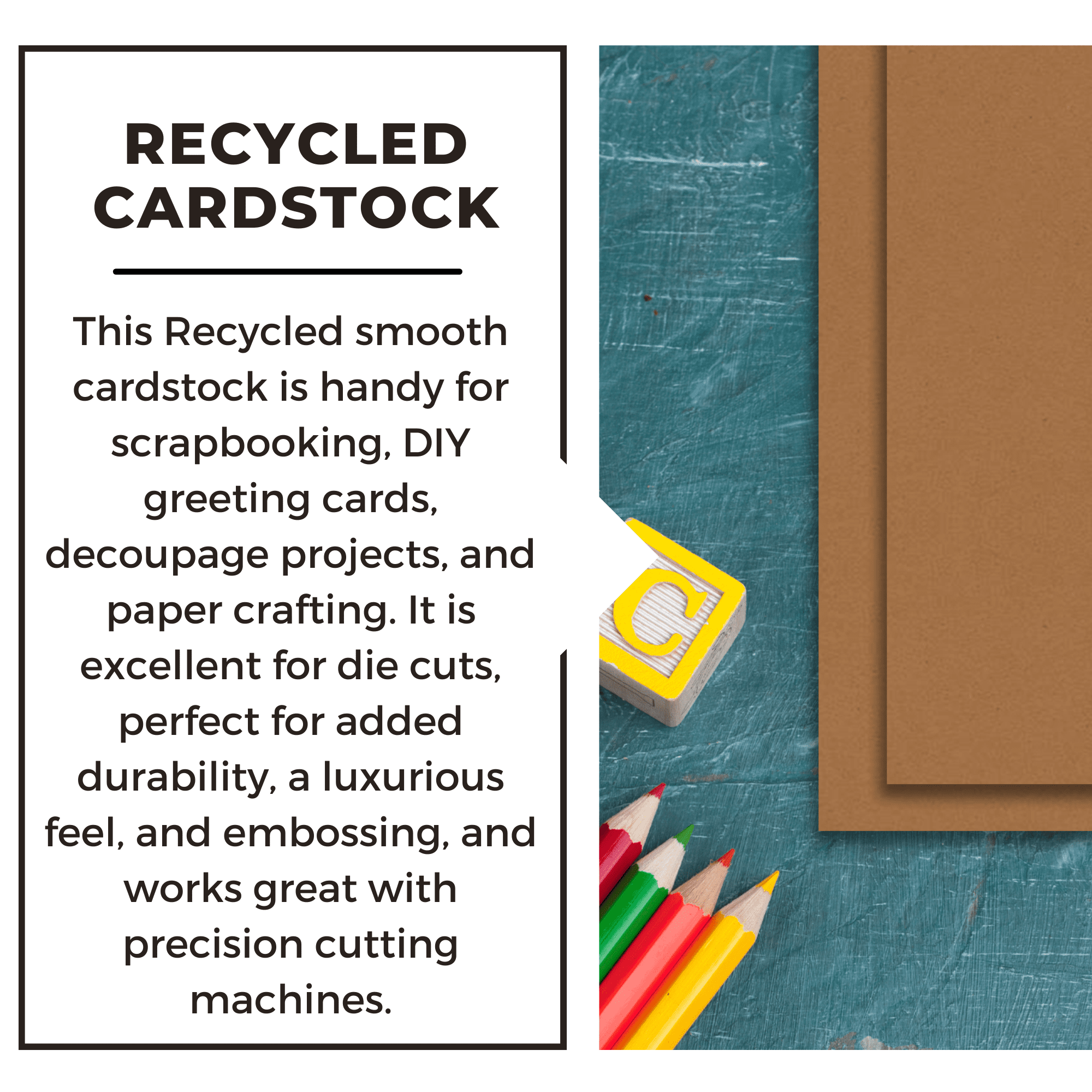 Paper Accents Cardstock 12"x 12" Recycled 80lb Grocers Kraft 25pc