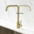 thumbnail image 2 of Kitchen Faucet, 360° Rotating Flexible Sink Mixer Tap, Stainless Steel Kitchen Mixer Tap with Removable Aerator, Brushed Gold, 7-Shape, 2 of 5