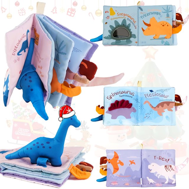 Richgv Libro Silencioso para Niños Pequeños de 1 a 2 Años, Libro Interactivo Ocupado Juguetes Montessori Libro de Tela Suave Juguete de Viaje para Niños Pequeños, 10 Páginas Actividades de Aprendizaje