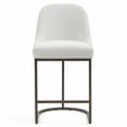 thumbnail image 3 of Set of 2 Ayane White Boucle Fabric Dining Chair with Iron Legs, 3 of 6