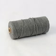 thumbnail image 1 of Zhuge Cordón de macramé de 3 mm x 110 yardas, cuerda de algodón de macramé natural, cuerda de macramé de colores para colgar plantas o colgar en la pared, gris, 1 of 4