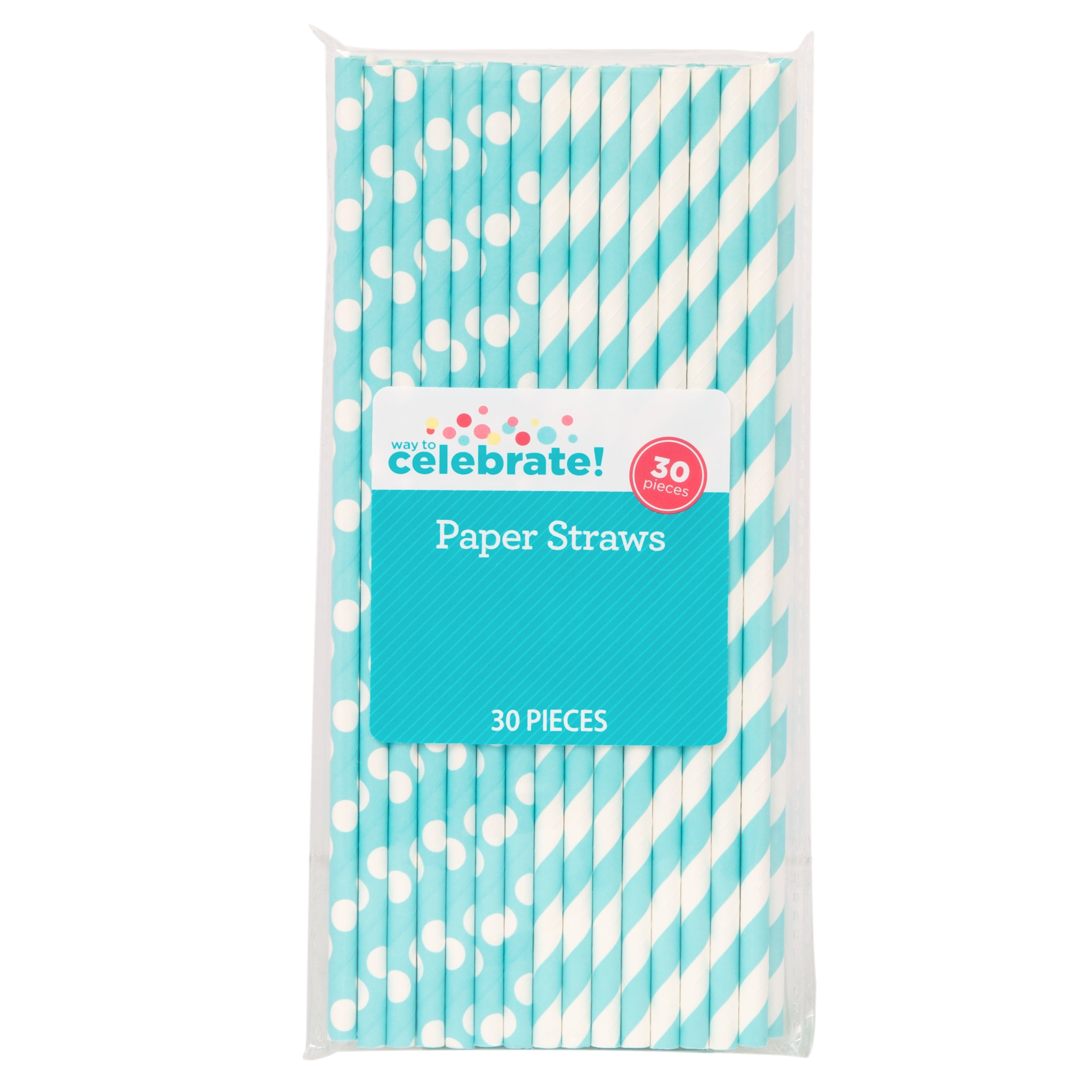 Large Green Polka Dot Paper Straws x 25 Retro Drinking Cocktail Party Barbecue 