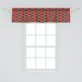 thumbnail image 2 of Ambesonne Geometric Window Valance, Christmas Shapes, 54" X 12", Almond Green Red, 2 of 3