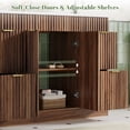 thumbnail image 3 of ASTUVIA 48" Fluted Bathroom Vanity Cabinet with 4 Drawers,Bathroom Vanity with Sink and Soft-Close Doors,Freestanding Bathroom Sink Cabinet,Brown, 3 of 10