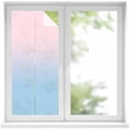 thumbnail image 2 of Pink Blue Ombre Window Privacy Film, Pink Gradient Color Modern Abstract Art Static Cling UV Sun Blocking Tint Film Heat Control Windows Films for Bedroom Bathroom, Window Stickers 17.7"x39.3", 2 of 8
