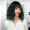 navy blue, variant on Qliuoazw Orangeshort Curly Women's Bangs Temperature Silk Hair Whole Wig Headband Wig