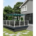 thumbnail image 3 of Luku 10x13 Ft Aluminum Pergola, Outdoor Metal Pergola with Adjustable Canopy, Reinforced Frame Outdoor Shelter for Backyard, Garden and Deck, 3 of 7