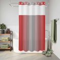 thumbnail image 6 of No Hook Shower Curtain, Red Grey Ombre Shower Curtains for Bathroom with See Through Top Window, Modern Gradient Abstract Art Waterproof & Washable Bath Curtain Narrow 54"x78", 6 of 9