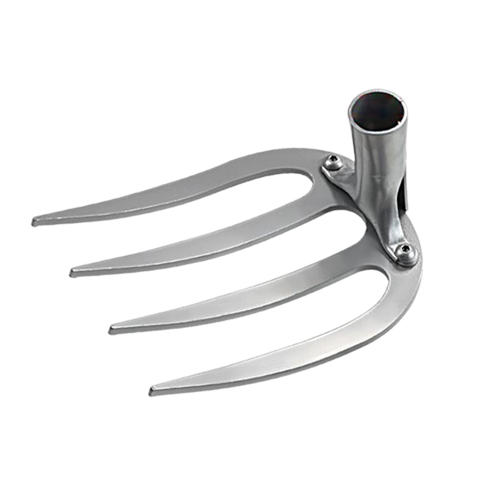 Steel 4-Tine Garden Cultivator Rake – All-Iron Thickened Tiller for Soil Loosening and Weeding(B)
