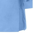thumbnail image 6 of IROINNID Women Loose Fit V Neck Button Down Cotton Linen Blend T Shirt Casual Comfortable All Match Top Breathable Soft Everyday Wear(Sky Blue,L), 6 of 6