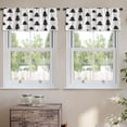 thumbnail image 2 of LALILO Kitchen Curtain Valance Christmas With Christmas Tree Rod Pocket Window Curtain 52"x 18" Set of 2, 2 of 7