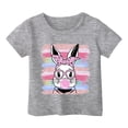 thumbnail image 4 of XDZJLR T-Shirts Filles Enfants Pâques Graphique Coupe Ample Décontractée Manches Courtes Col Rond pour Garçons Vêtements 3-4 Ans, 4 of 4