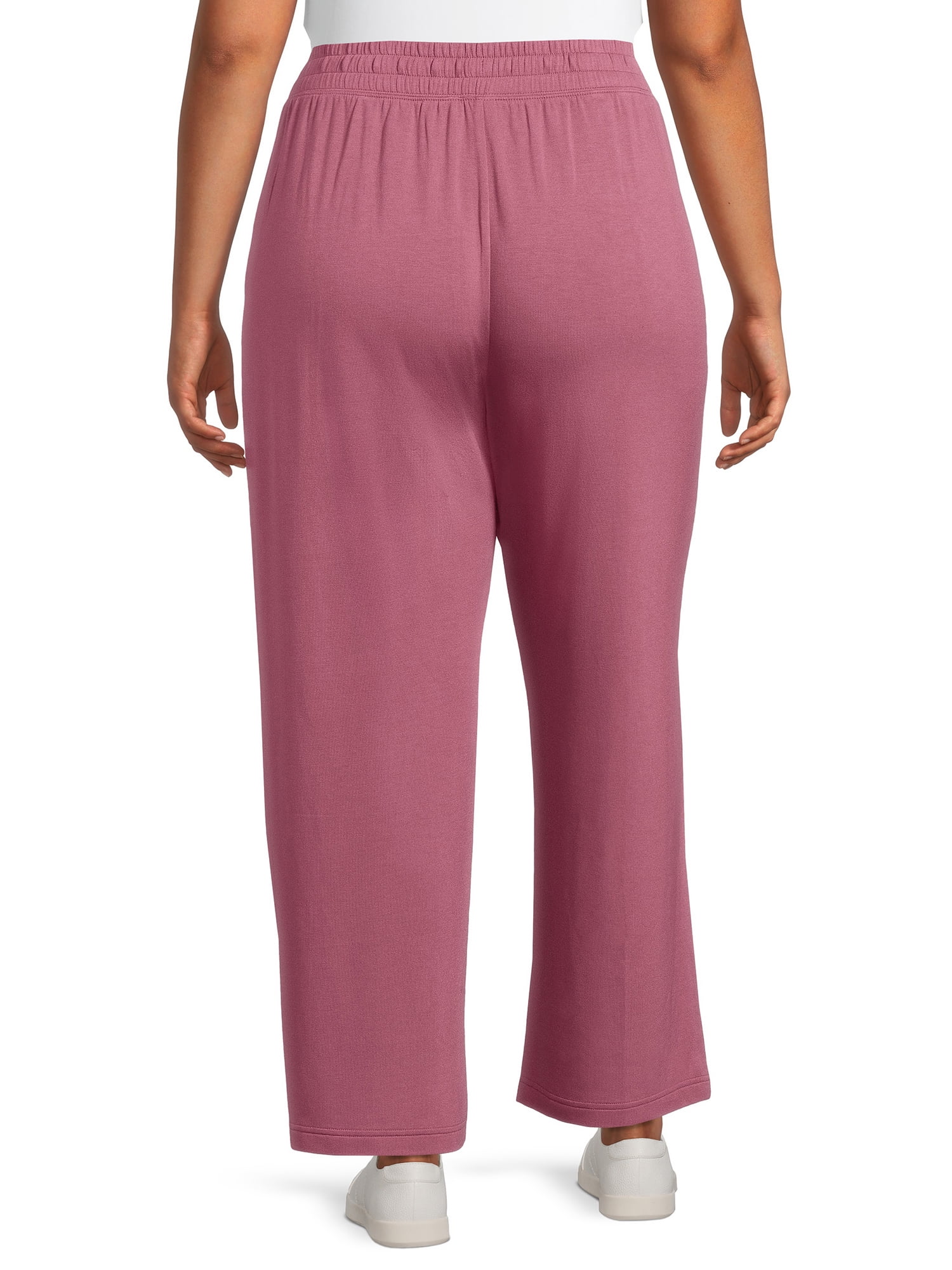 Terra & Sky Women's Plus Size Wide-Leg Knit Pants
