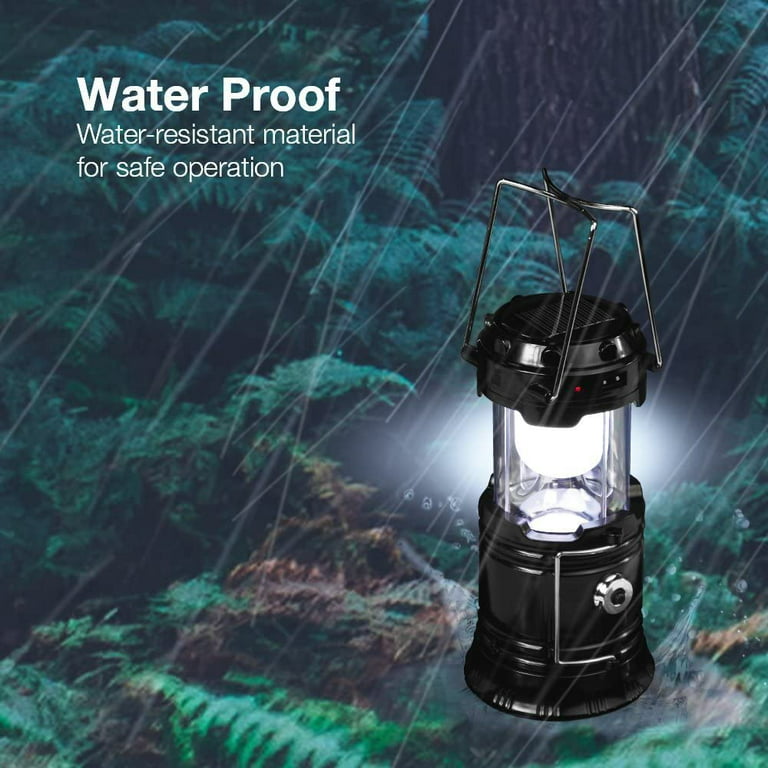 Enbrighten LED Camping Lantern, Battery Powered, Carabiner Handle, Hiking  Gear, Emergency Light, Tent Light, Lantern Flashlight for Hurricane,  Emergency, Survival Kits, Fishing, Home and More Rechargeable - Black