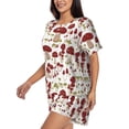 thumbnail image 2 of Lsque Mushroom Women's Short-Sleeved Pajama Set - 2 Piece Soft and Lightweight Sleepwear Set-XX-Large, 2 of 9