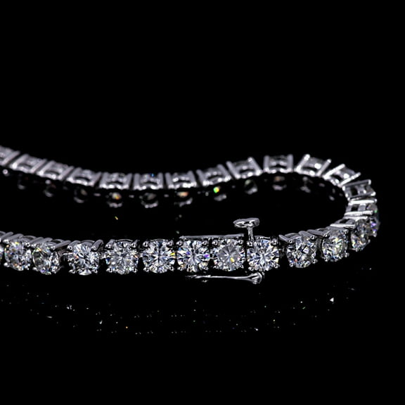 8Ct Round Cut Lab Created Diamond 14k White Gold Plated Women Tennis Bracelet