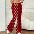 thumbnail image 4 of Fmbrln Womens Yoga Pants Flare Leg Pants Workout Gym Pants Fashion Casual Polka Print Leggings, 4 of 6