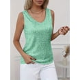 thumbnail image 3 of Women's Sequin V-Neck Tank Top Party Style Sleeveless Top, 3 of 4