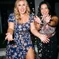 thumbnail image 2 of GRACE & GRANDEUR Women's Plus Size Floral Dress Tie Square Neck Smocked Waist Short Sleeve Side Slit Beach A Line Maxi Dresses 1X Navy Blue, 2 of 8