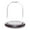 Black Wood Base, variant on Plymor 3" x 4" Glass Display Dome Cloche (no Base)