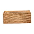 thumbnail image 3 of Caja de pañuelos de ratán, soporte para papel, estante para almacenar papel, soporte para pañuelos extraíble para Madera, 3 of 9