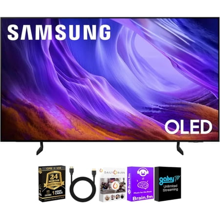 Samsung 83 Inch Class 4K OLED Smart TV Ultimate Home Theater Experience HDR Gaming Ready WiFi Smart Entertainment Hub HDMI Cable 24 Month CPS Warranty Bundle