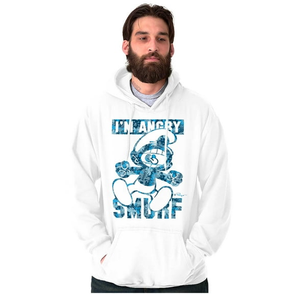 Vintage Cartoon I'm Angry Smurf Hoodie Sweatshirt Women Men Brisco Brands S