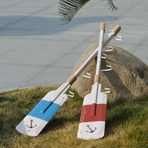 FRCOLOR Oar Decor Wooden Wall Decoration with Hooks for Retro Style Living Room Multi Color Plastic 1 Pc