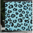 thumbnail image 3 of Ambesonne Animal Shower Curtain, Leopard Theme Wild Artwork, 69"Wx84"L, Sky Blue, 3 of 4
