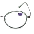 thumbnail image 2 of Gabii MB1281 2-Pack Blue Light Blocking Reading Glasses +2.50 — Acetate Round Frame With Blue-Green Stainless Steel Temples, Unisex, 2 of 10