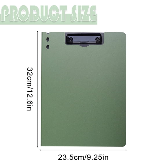 Clearance Sale! 1PC Folding Clipboard, Foldable Document Holder with Pen Holder & Clip, Plastic, for Office & Home, (32x23.5cm, Dark Green)