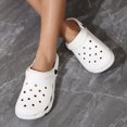 thumbnail image 2 of Zuecos informales para mujer, sandalias ligeras y transpirables para exteriores e interiores, zapatillas planas para mujer, 2 of 4