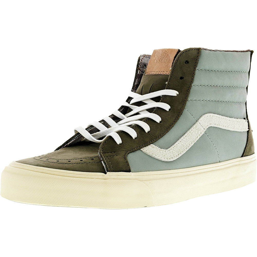 Vans Sk8Hi Zip + Leather And Nubuck Suede Major Brown HighTop Canvas