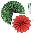 thumbnail image 4 of Abanico de papel colgante para fiesta de Navidad mifengda 18 unidades rojo y verde, 4 of 7