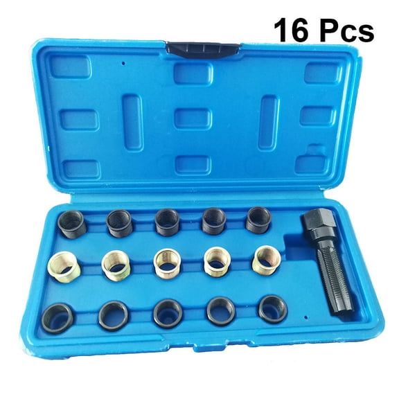 MLINS Sparkplug Repair Kit 16Pcs Spark Plug Kit for Thread Repair Reaming Tapping