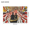 thumbnail image 4 of Yayeee Bath Rugs for Bathroom Floor Set of 2 Non Slip Fluffy Soft Absorbent Mat, Abstract Boat Ride, 4 of 7