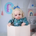 thumbnail image 2 of Reborn Baby Dolls 24'' Blue Eyes Soft Cloth Body with Silicone Limbs Christmas Birthday Gift Set for 3+ Years Children, 2 of 7