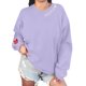 thumbnail image 3 of Camiseta con Capucha Suelta de Moda Impresa de Manga Larga para las Mujeres, Camisetas de Manga Larga para las Mujeres Cuello Redondo Casual, 3 of 6