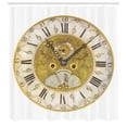 thumbnail image 3 of Ambesonne Vintage Shower Curtain, Ornamental Roman Digits, 69"Wx84"L, Yellow and Black, 3 of 5