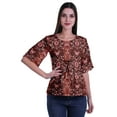 thumbnail image 2 of Moomaya Haut Col Rond Imprimé pour Femme Blouse à Manches Longues, 2 of 5